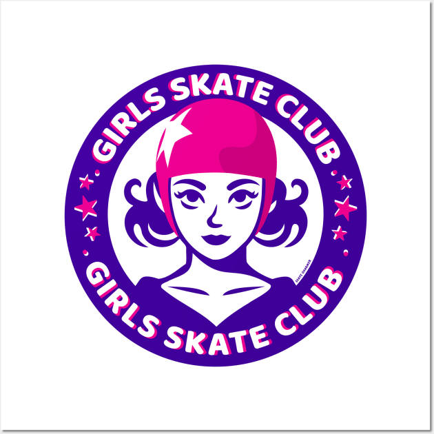 Girls Skate Club Wall Art by Skate Charmer